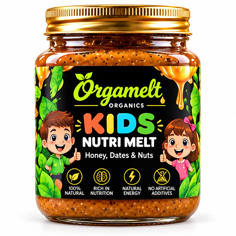Orgamelt Organics Kids Nutri-Cream – Smooth Dates, Honey & Nut Butter Spread | 250g