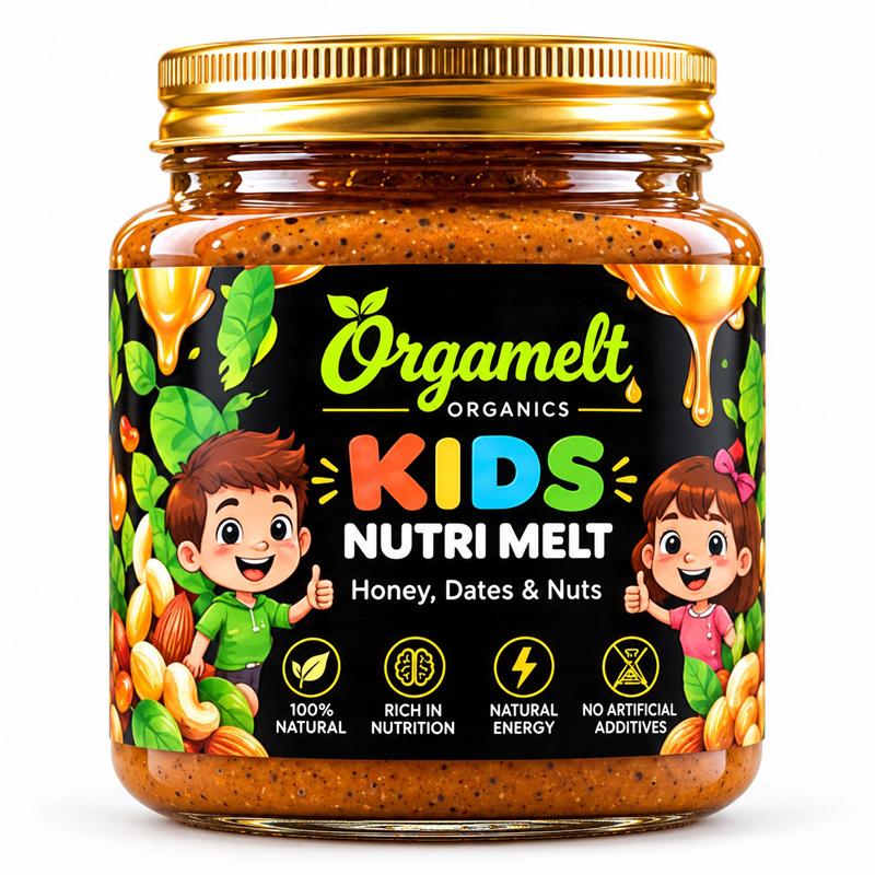 Orgamelt Organics Kids Nutri-Cream – Smooth Dates, Honey & Nut Butter Spread | 250g - Image 3