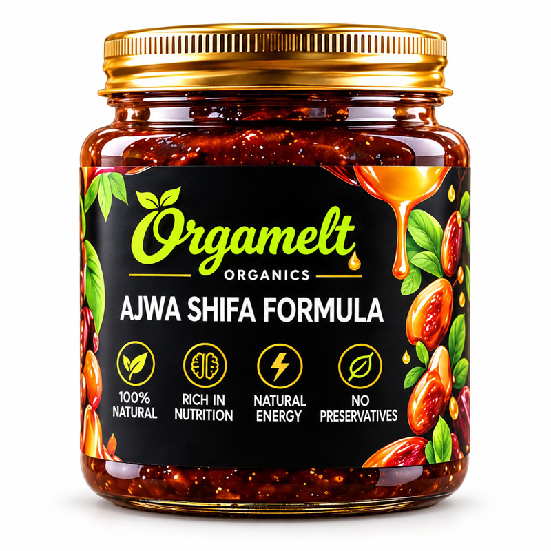 Orgamelt Organics Ajwa Shifa Formula – Ajwa Dates, Honey & Black Seed Spread | 250g - Image 3