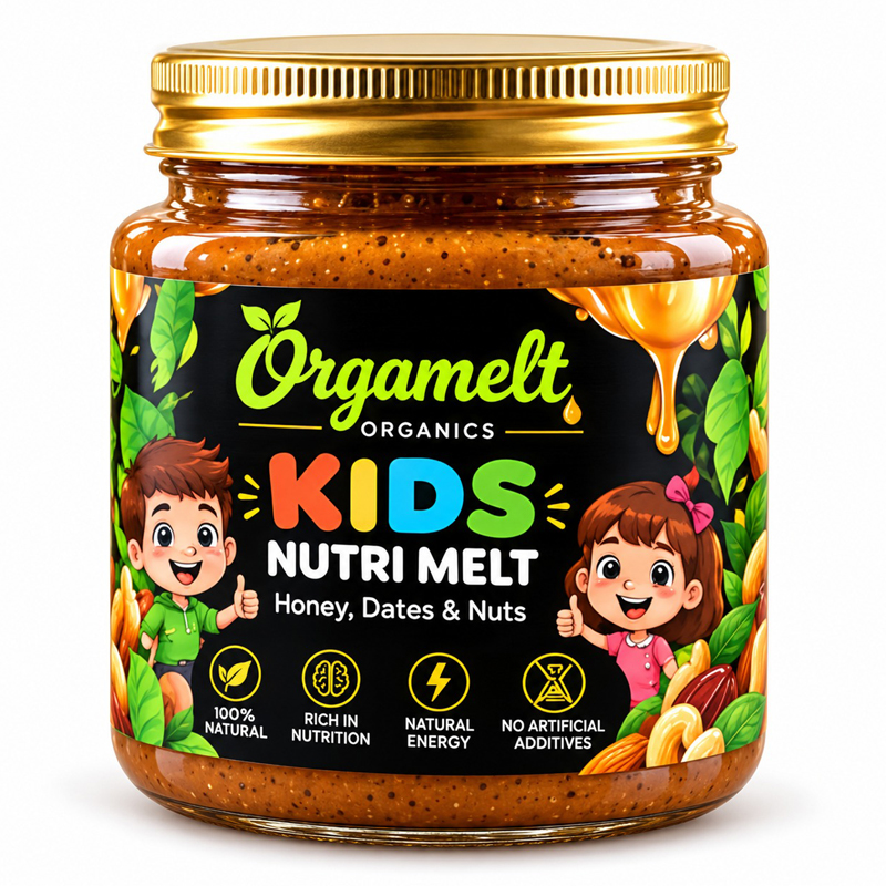 Orgamelt Organics Kids Nutri-Cream – Smooth Dates, Honey & Nut Butter Spread | 250g - Image 2